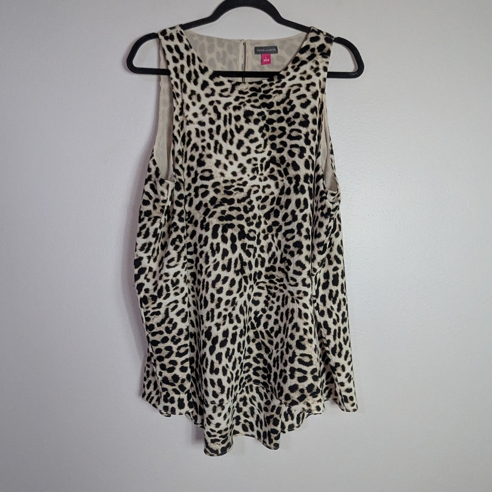 L Vince Camuto Hi-Low Animal Print Sleeveless Top